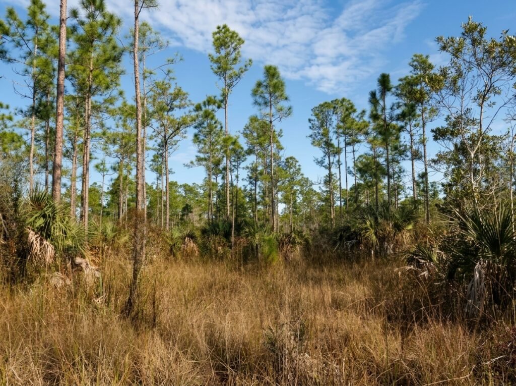 Wetland forest with cypress trees in a Florida nature preserve