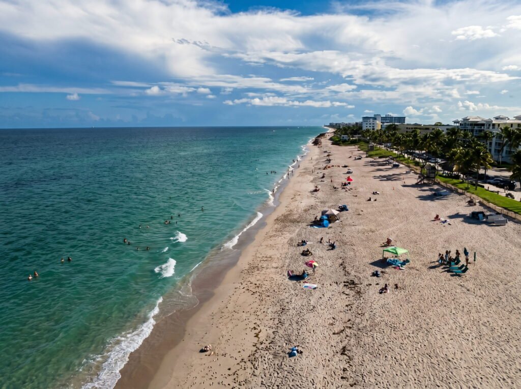 Deerfield Beach Florida pier and ocean view, a fun and underrated beach in Florida for families
