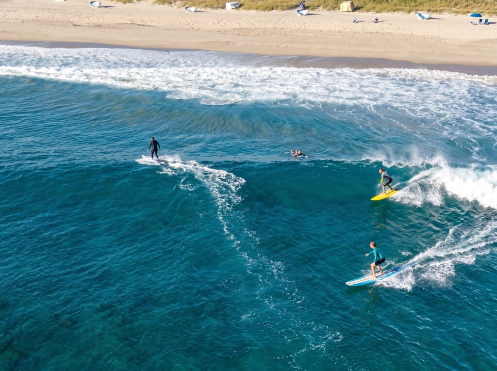 Delray Beach Florida with vibrant beachfront and blue Atlantic waters, a great Florida beach for a full day out